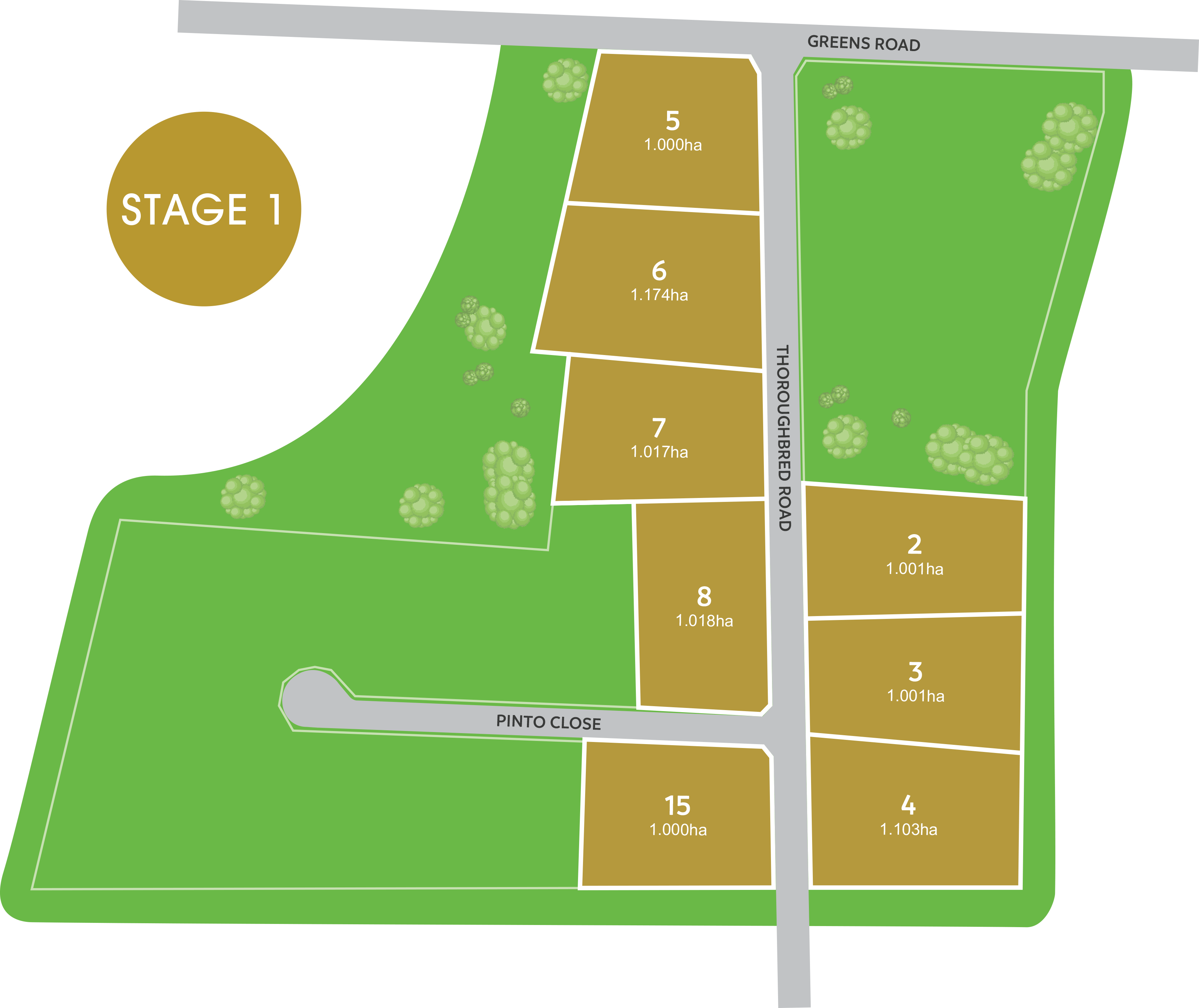 The Meadows at Orielton map Stage 1